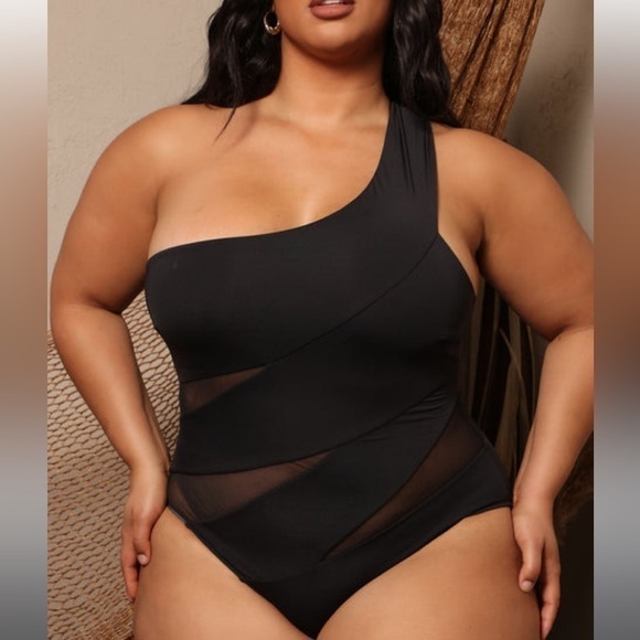 🆕 Summer Sunrise Cutout One Piece Swimsuit - Black Fashions Nova 3X - Picture 1 of 14